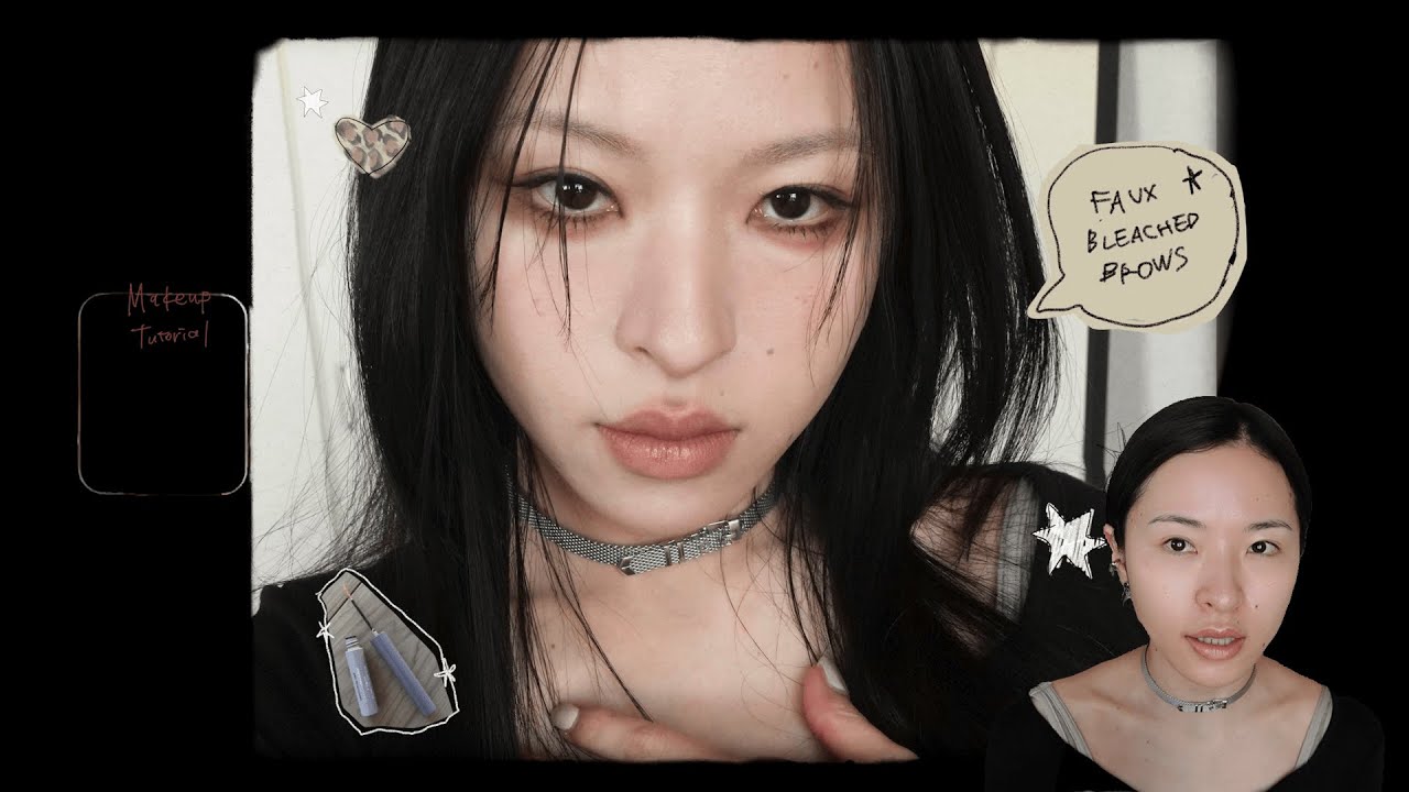 眉ブリーチなし｜薄眉メイクで強め顔