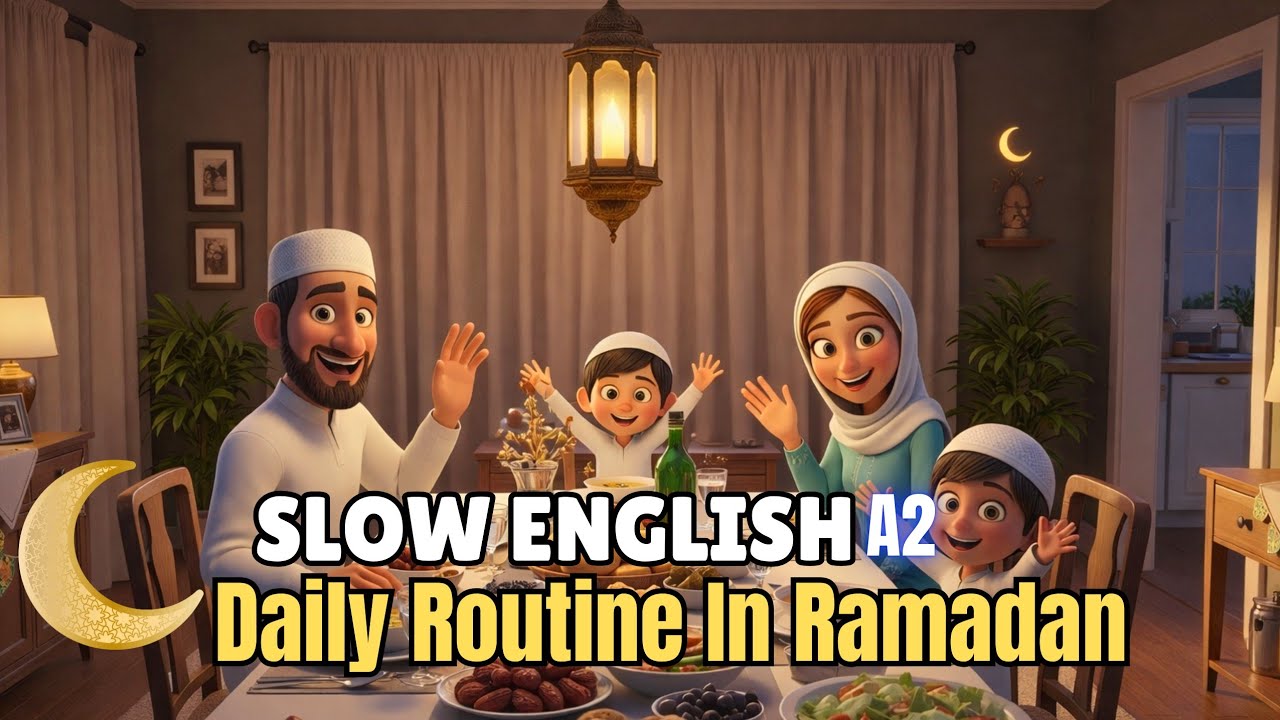 MY Daily Ramadan Routine🌙 | Slow English for Beginners listening practice