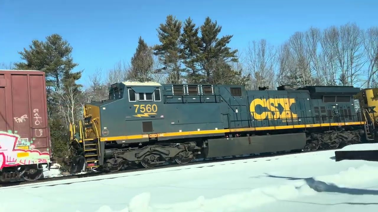 CSX Train M426 Passes Willie Hill Rd in Wells Maine 