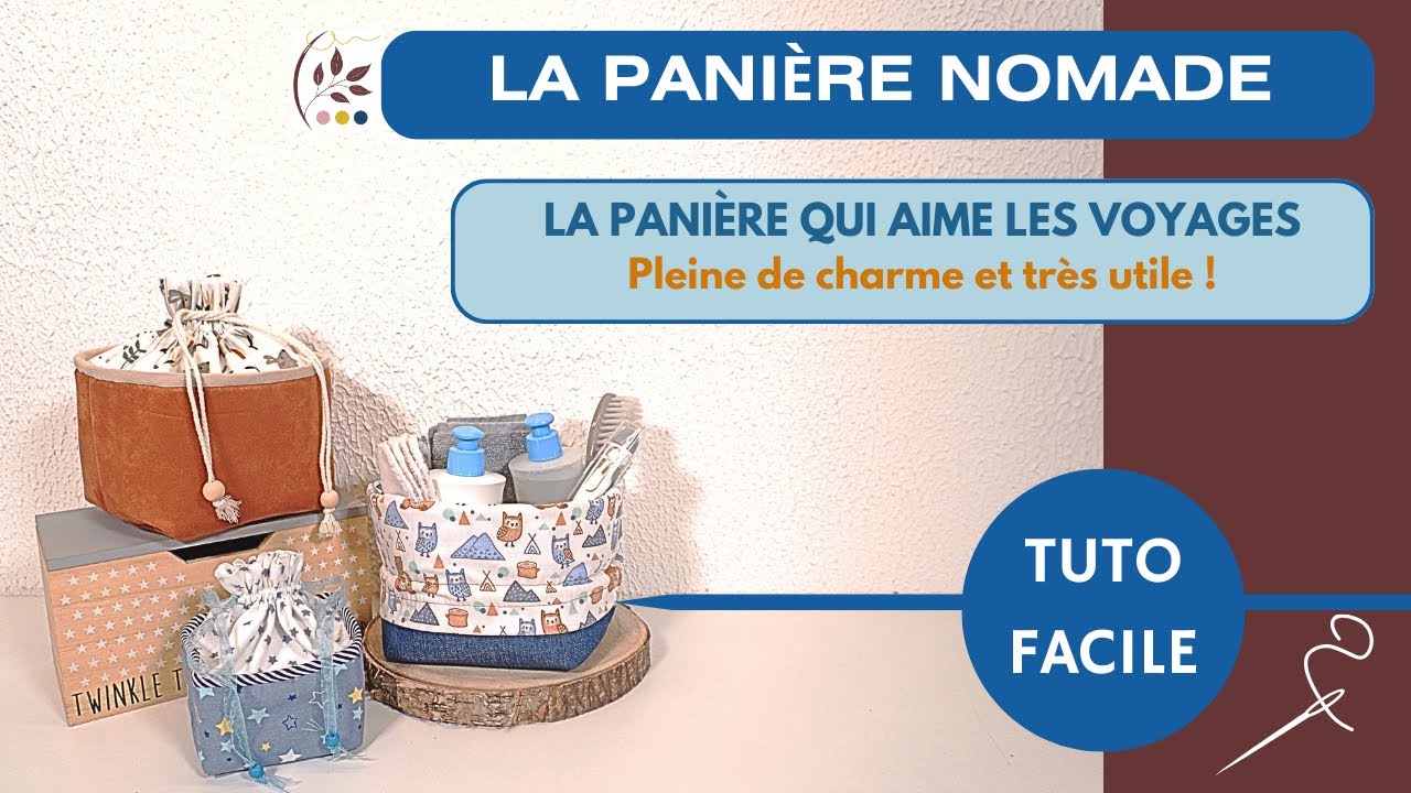 COMMENT COUDRE UNE PANIÈRE NOMADE à VOS dimensions TUTO FACILE - DÉBUTANTS - DIY