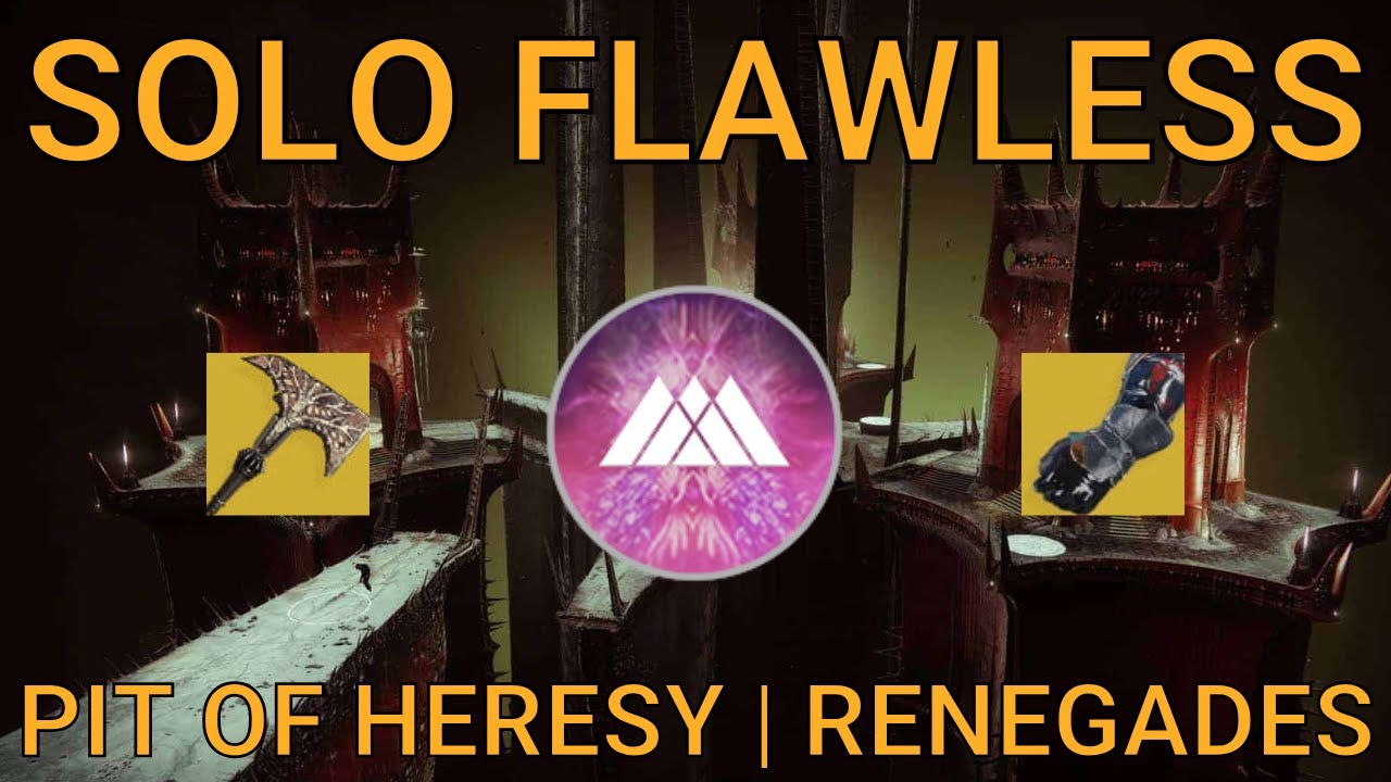 Solo Flawless Pit of Heresy on Warlock | Renegades (Destiny 2)