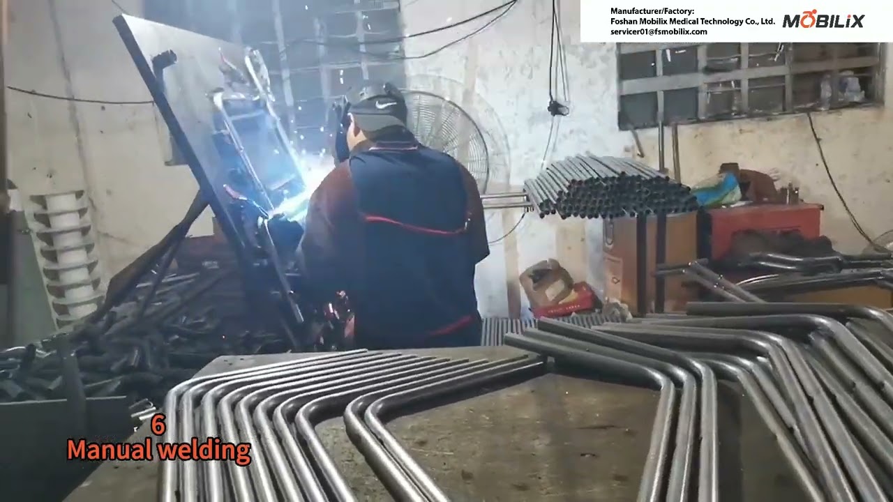 (1)Production process of a wheelchair  Semi-finished frame
