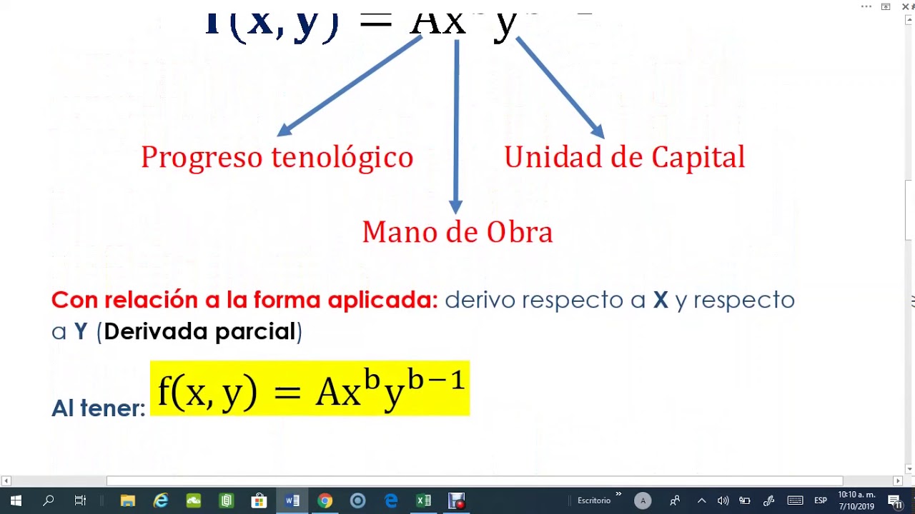 FUNCIÓN COBB DOUGLAS Explicación e interpretación
