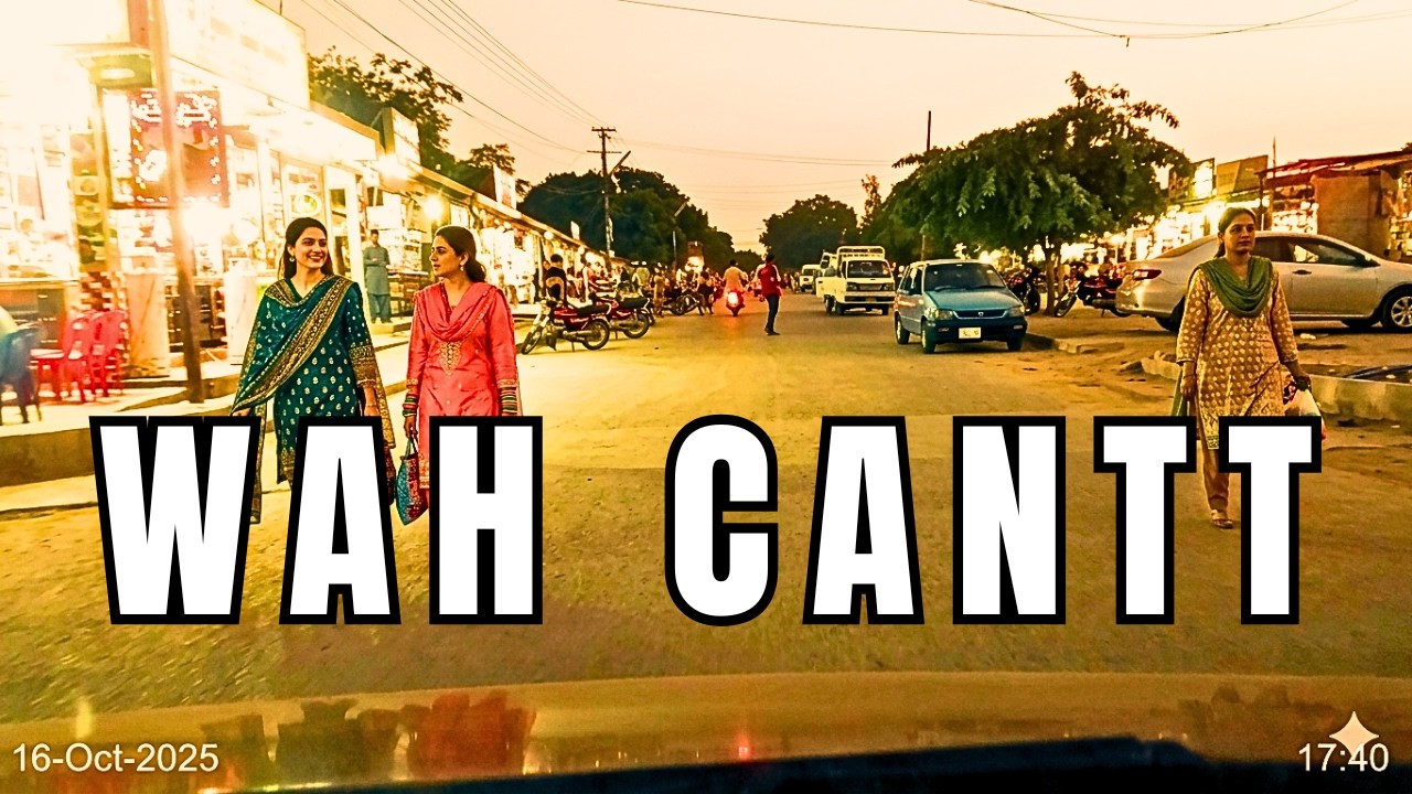 Wah Cantt Evening Market Drive | Calm Autumn Dashcam Ride to Laik Ali Chowk Bazaar | Part 2