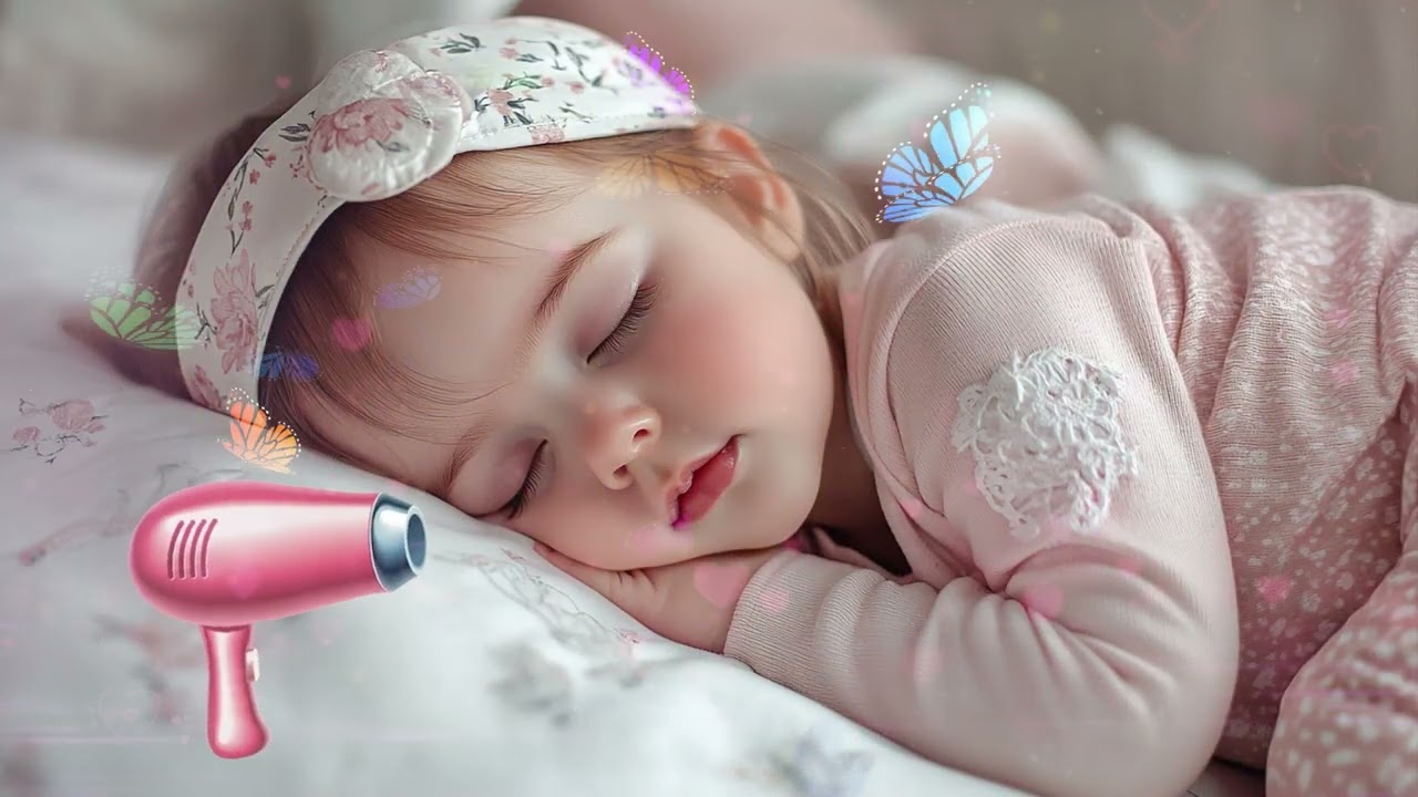 Continuous Hair Dryer White Noise Baby Sleep Fast Deep 2026 | ลด Colic ADHD 3 Hours Black Screen