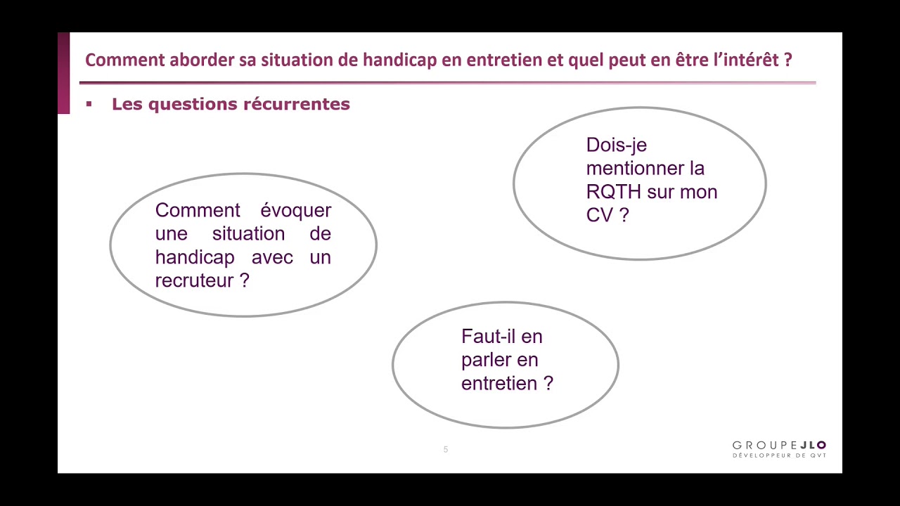 Mener sa recherche d'emploi avec une RQTH