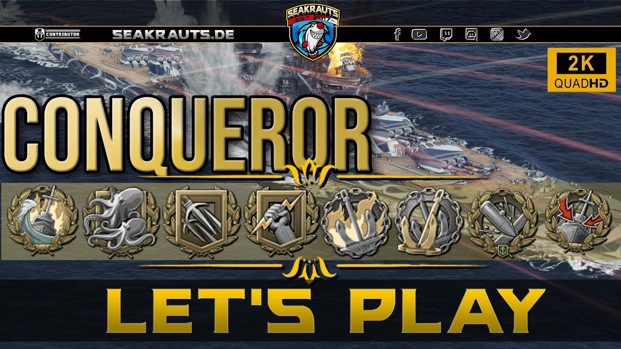 Replay - CONQUEROR [T10 BB] - +100.000k HE Schaden, gar kein Problem! - World of Warships [Deutsch]