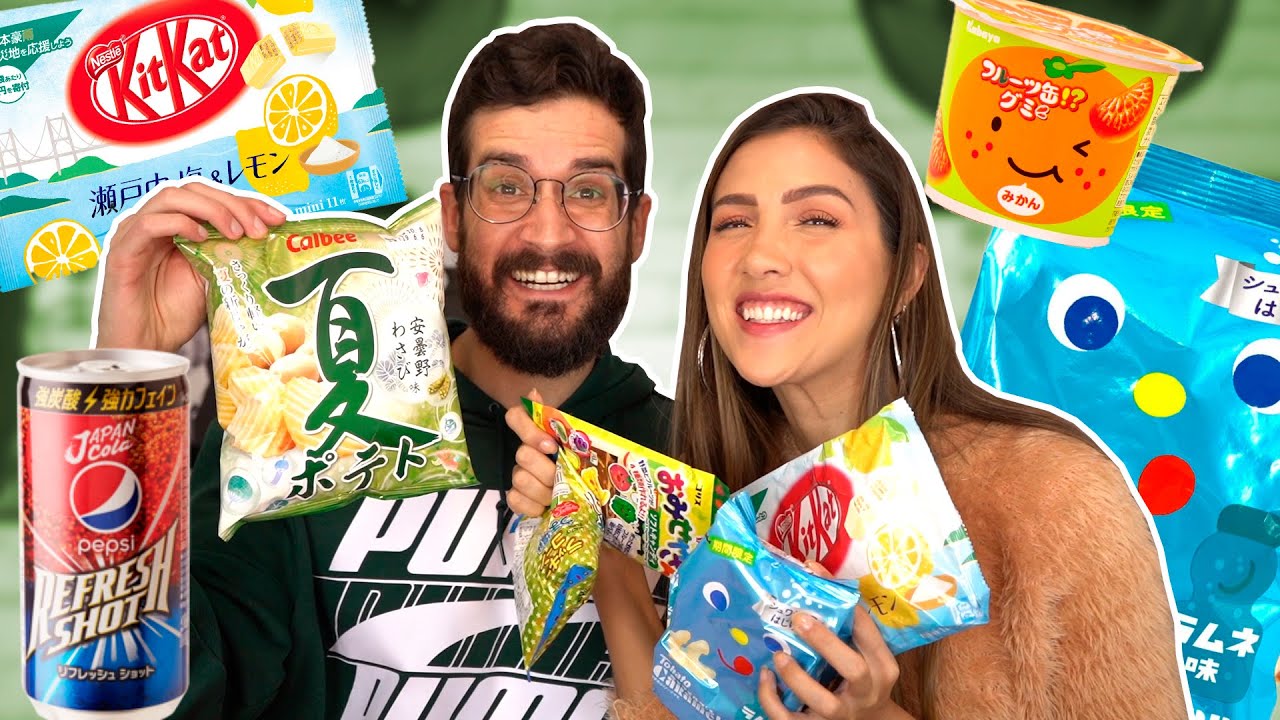PROVANDO guloseimas do JAPÃO | KIT KAT SALGADO, PEPSI ENERGÉTICA e mais..