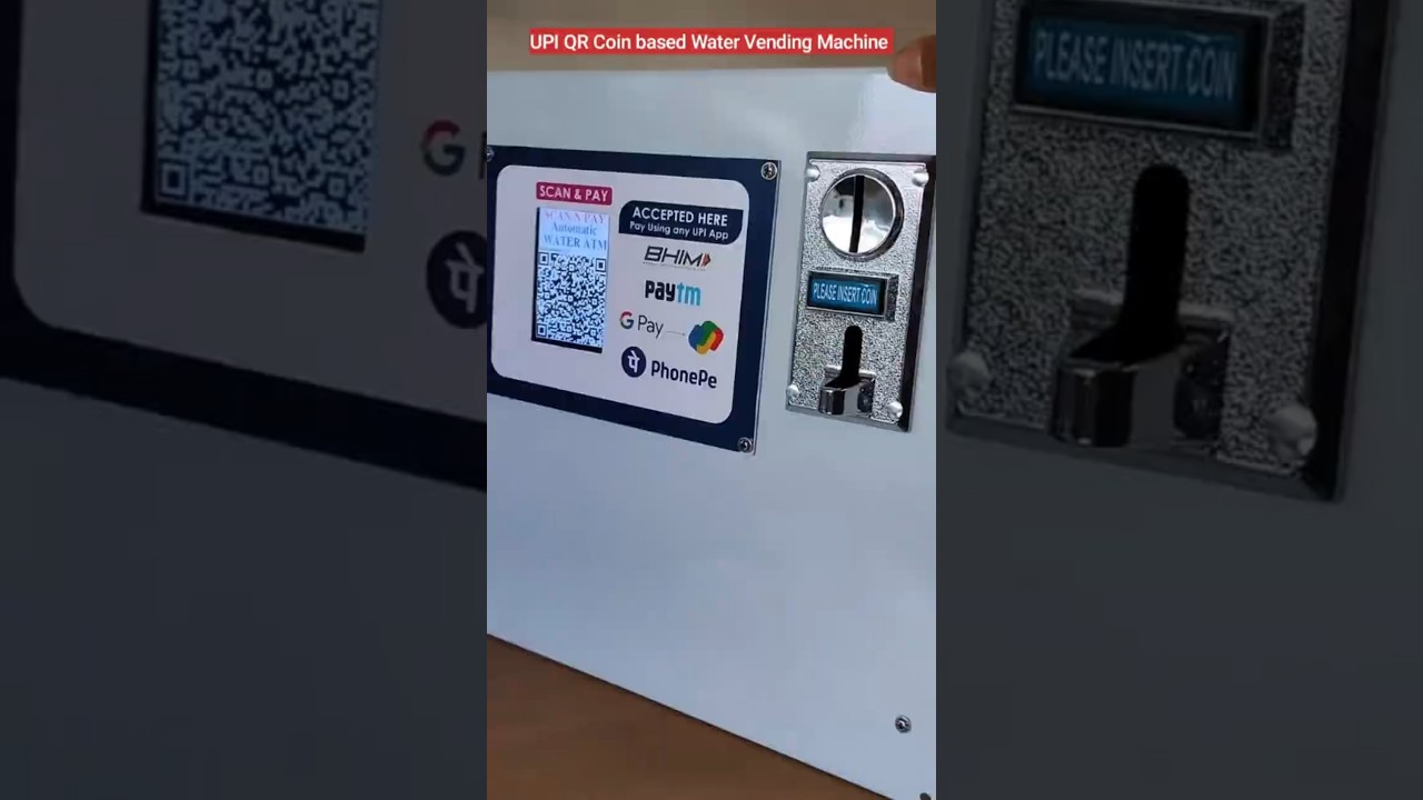 UPI QR COIN based Water Vending Machine | Water ATM #wateratm#upiwateratm
