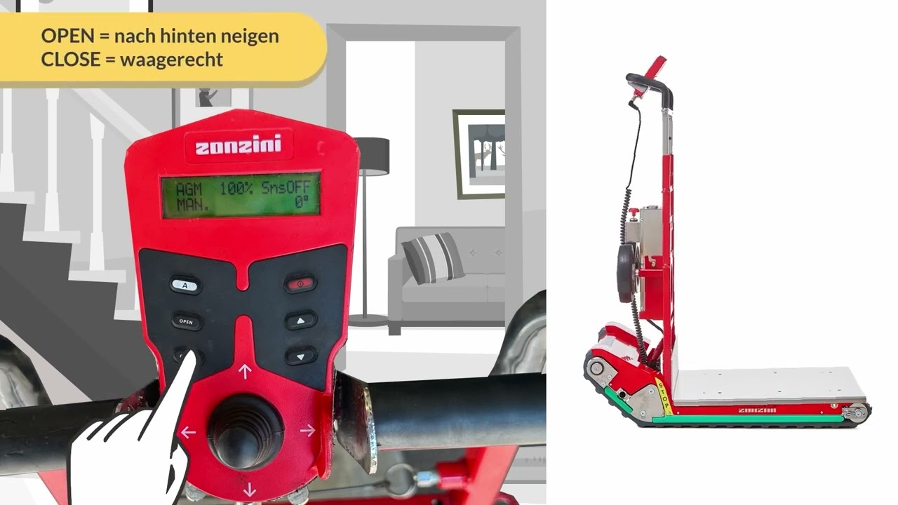 Treppensteiger | elektrische Sackkarre 400kg |Treppenraupe mieten