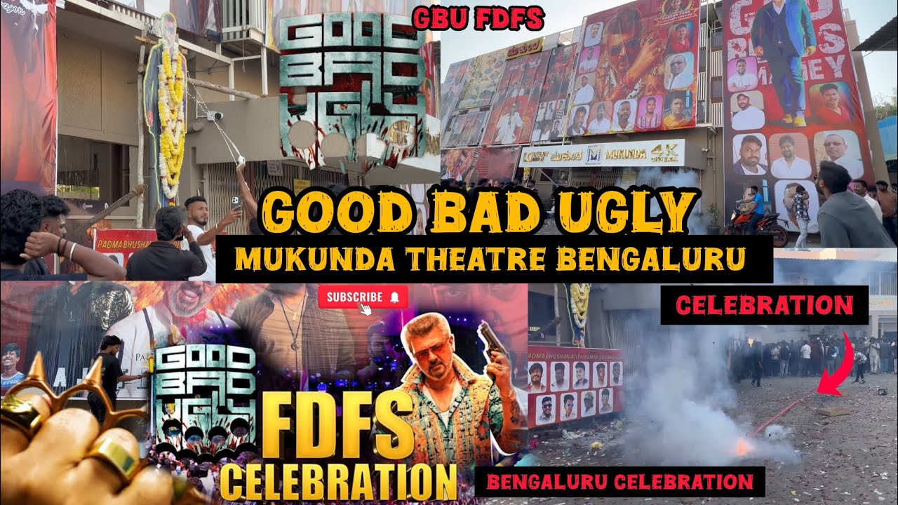 Good Bad Ugly FDFS Celebration Bengaluru | Mukunda Theatre #goodbadugly #fdfs #mukunda #bengaluru