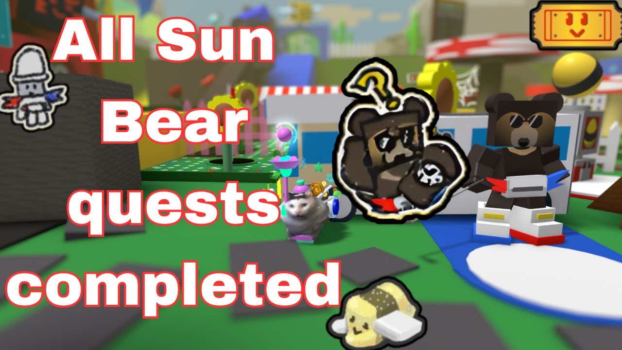 I OBTAINED THE STRANDED SUN BEAR STICKER IN ROBLOX BEE SWARM SIMULATOR!