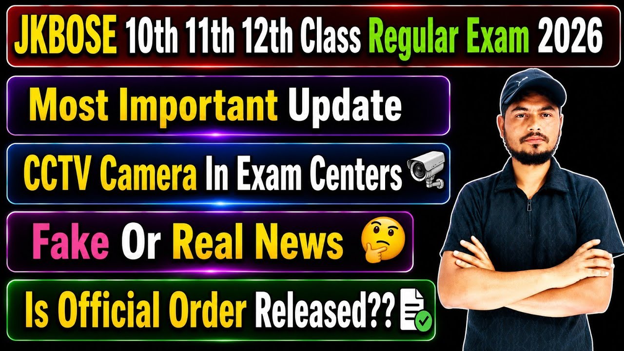 JKBOSE 10th 11th 12th Class Regular Exam 2026 | CCTV Cameras In Exam Centers | Check Reality