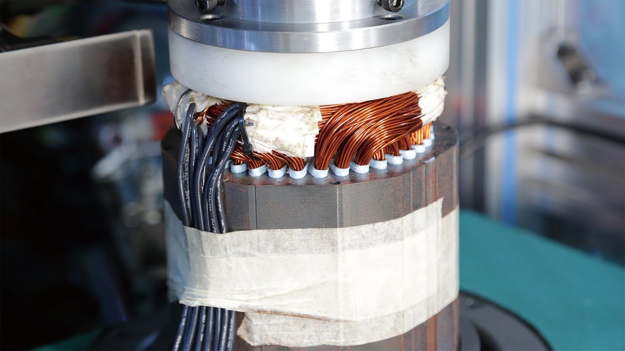 Automatic Double Ends Motor Stator Coil Lacing Machine - Motor Manufacturing Mrocess