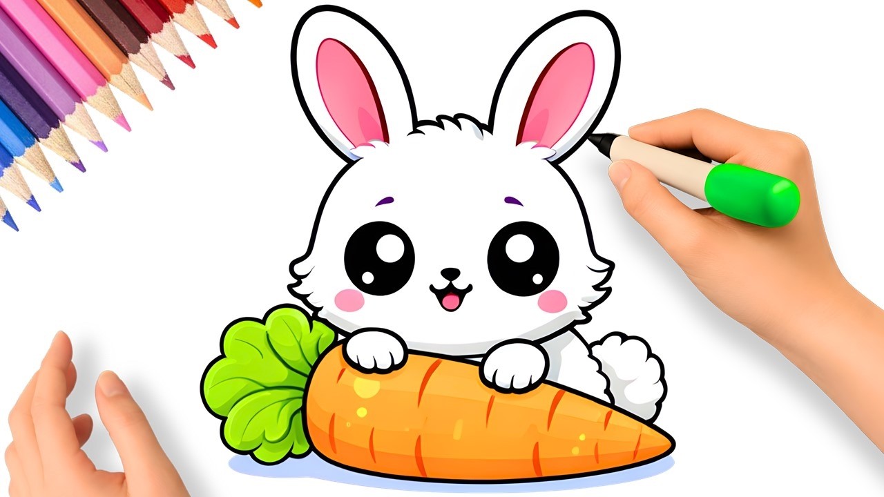 COMO DESENHAR UM COELHINHO FOFINHO 🐰