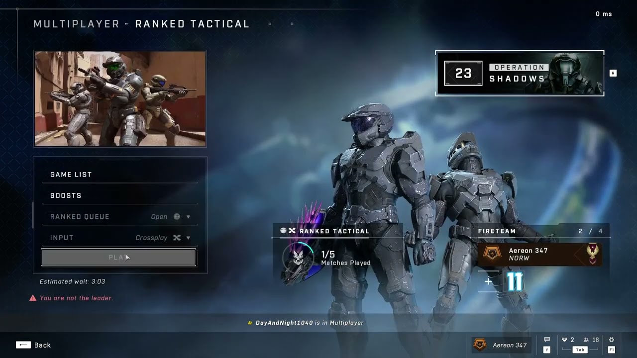HI343U. Halo Infinite – Ranked Arena, more than 10 mins to find a match