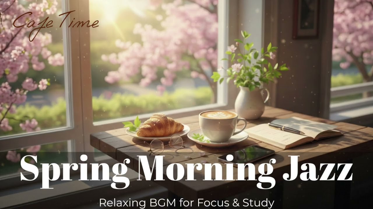Spring Morning Cafe Ambience ☕️ Bright Jazz & Bossa Nova for a Fresh Start