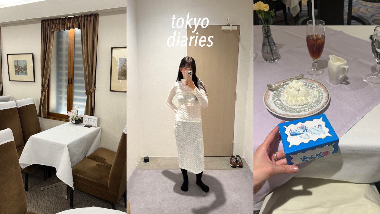 도쿄 여행 브이로그🦢🌹초콜릿사러 도쿄갔니..rurumarys🫖 긴자웨스트 본점, 미츠코시 특별식당 마론샹테리, 시부야 소바 맛집 / rene 도쿄 브이로그