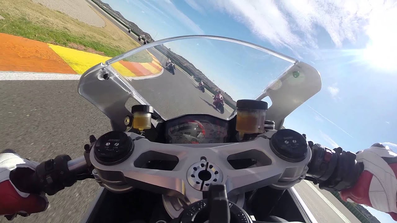Ducati 899 Panigale on board at Valencia Ricardo Tormo Circuit, Ducati Academy