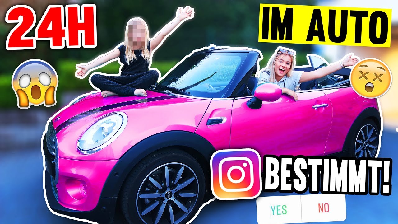 IHR ENTSCHEIDET, WAS WIR 24 STUNDEN IM AUTO TUN!😳🚙 INSTAGRAM BESTIMMT UNSER LEBEN!😱