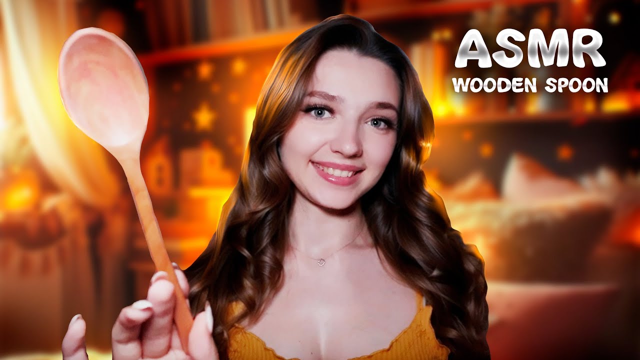 ASMR😴Wooden spoon🥄Mouth sounds💕