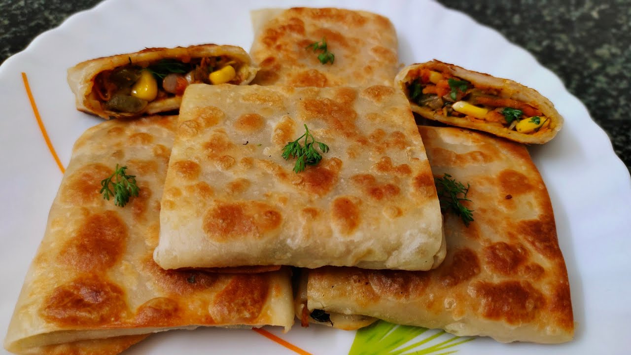 Vegetable pockets with less oil Vegetable puff recipi.Healthy snacks recipe.