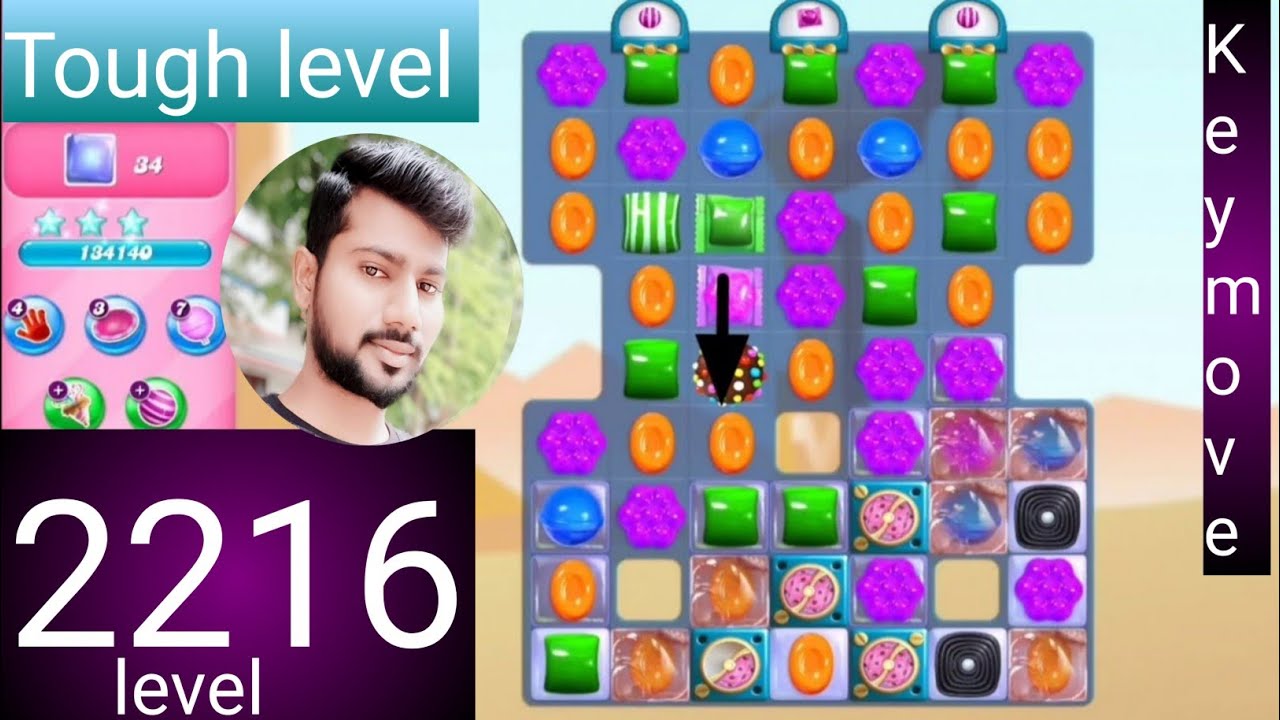 Candy crush saga level 2216 । Tough level । No boosters । Candy crush saga 2216 help । Sudheer tips