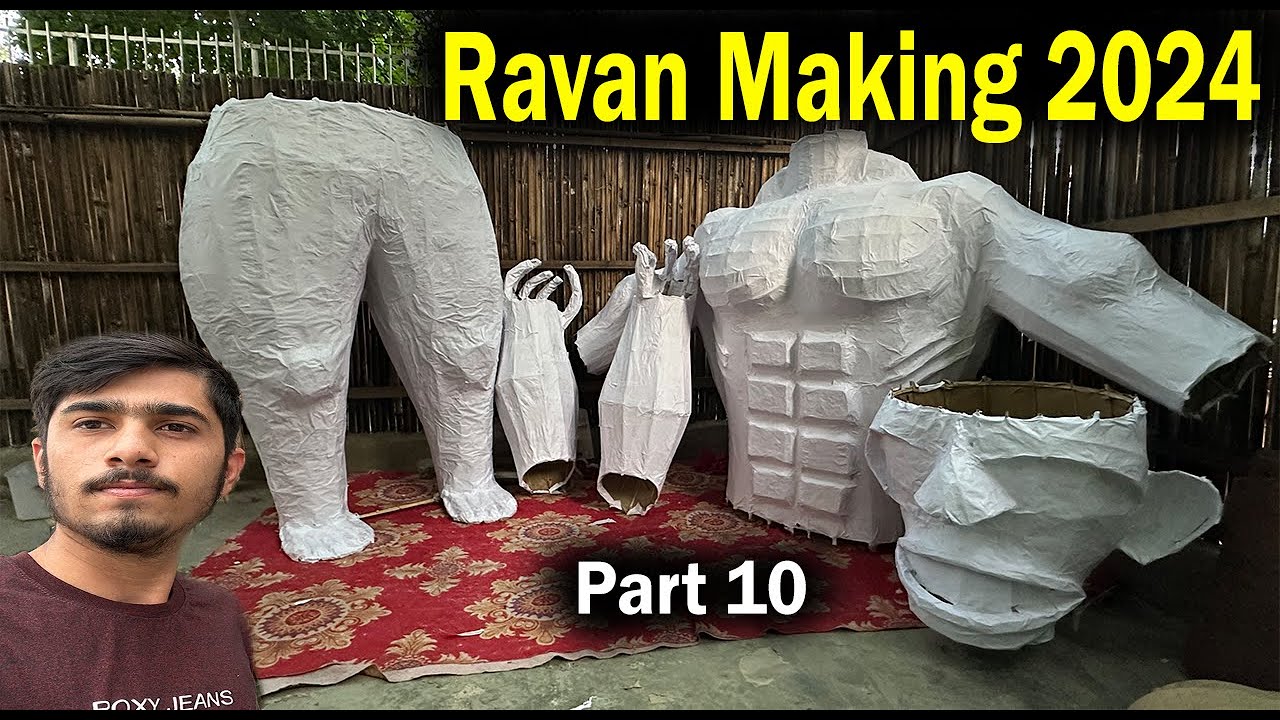 Bodybuilder Ravan Making 2024 | Part 10 | How To Make Ravan At Home | Kunal Prajapati