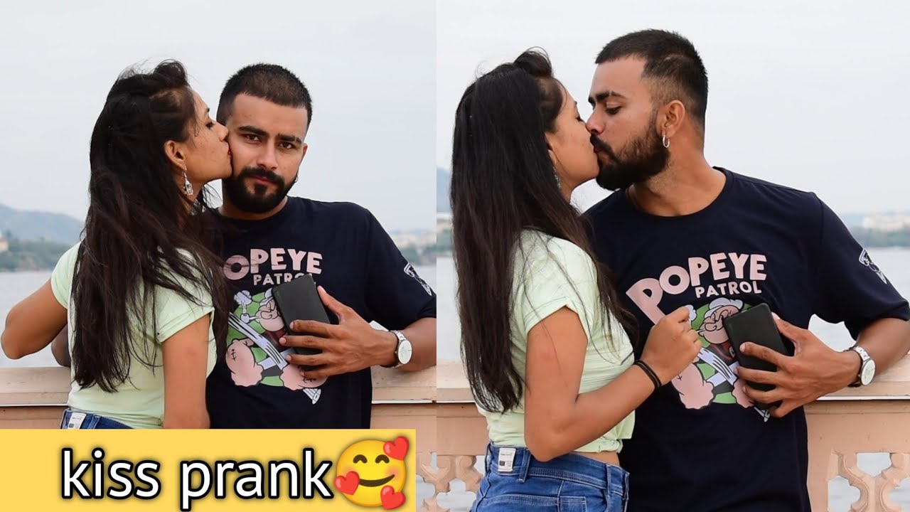 prank on girlfriend || kiss prank  ( gone romantic ) || veer Samrat vlog
