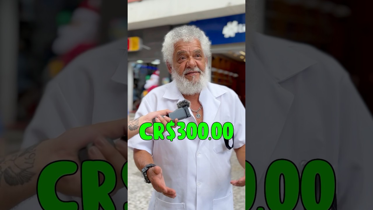 Quanto voc&ecirc; tem na conta banc&aacute;ria? #dinheiro #entrevista #humor #shorts