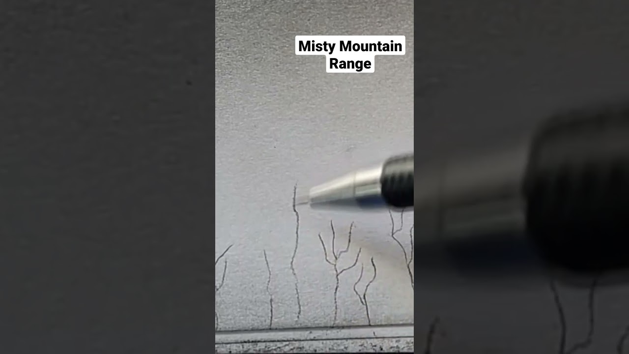 How to Draw Misty Mountain Effect with Pencil