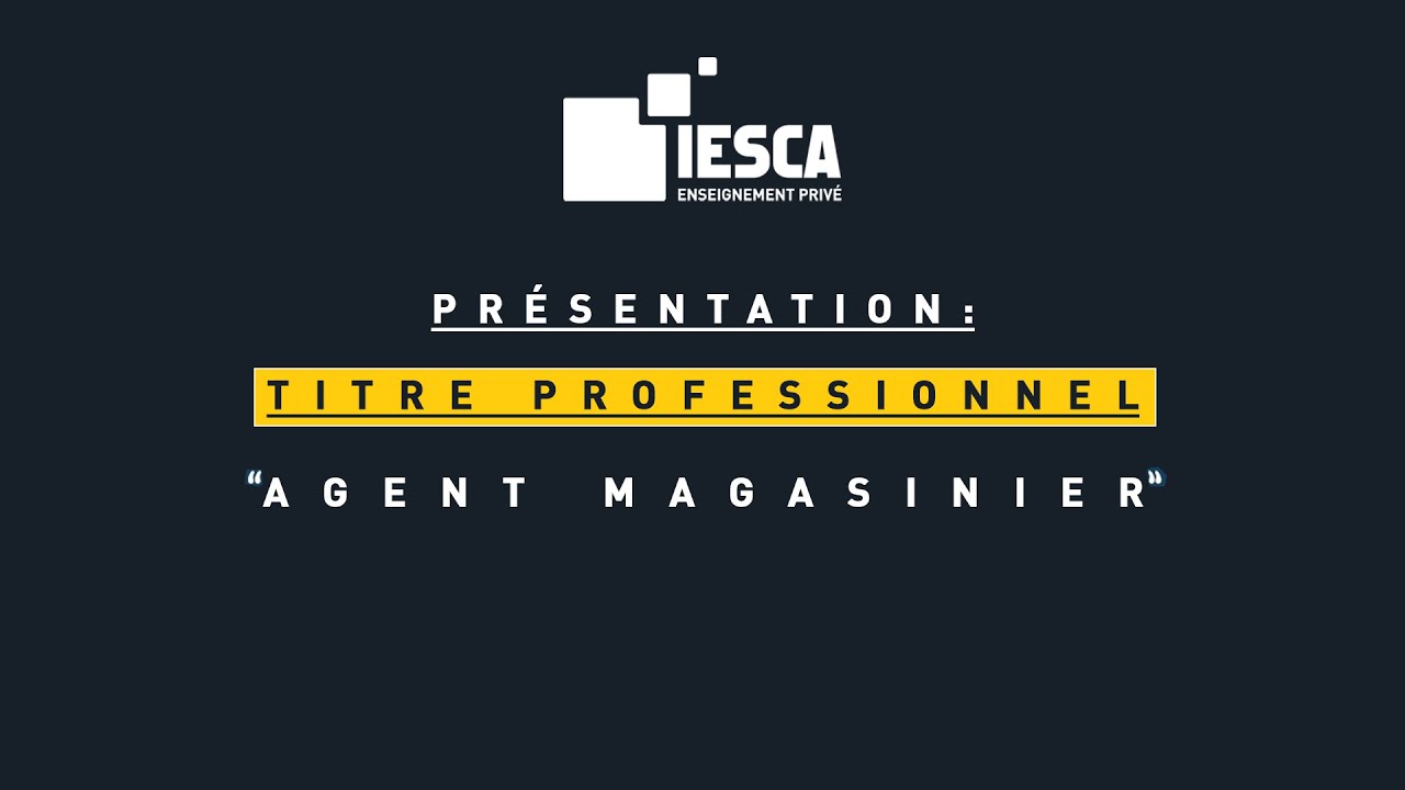 Présentation du Titre Professionnel 