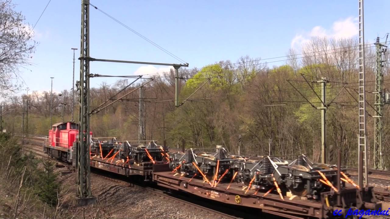 Viel Güterverkehr in München am Gbf Nord und Trudering April 2016