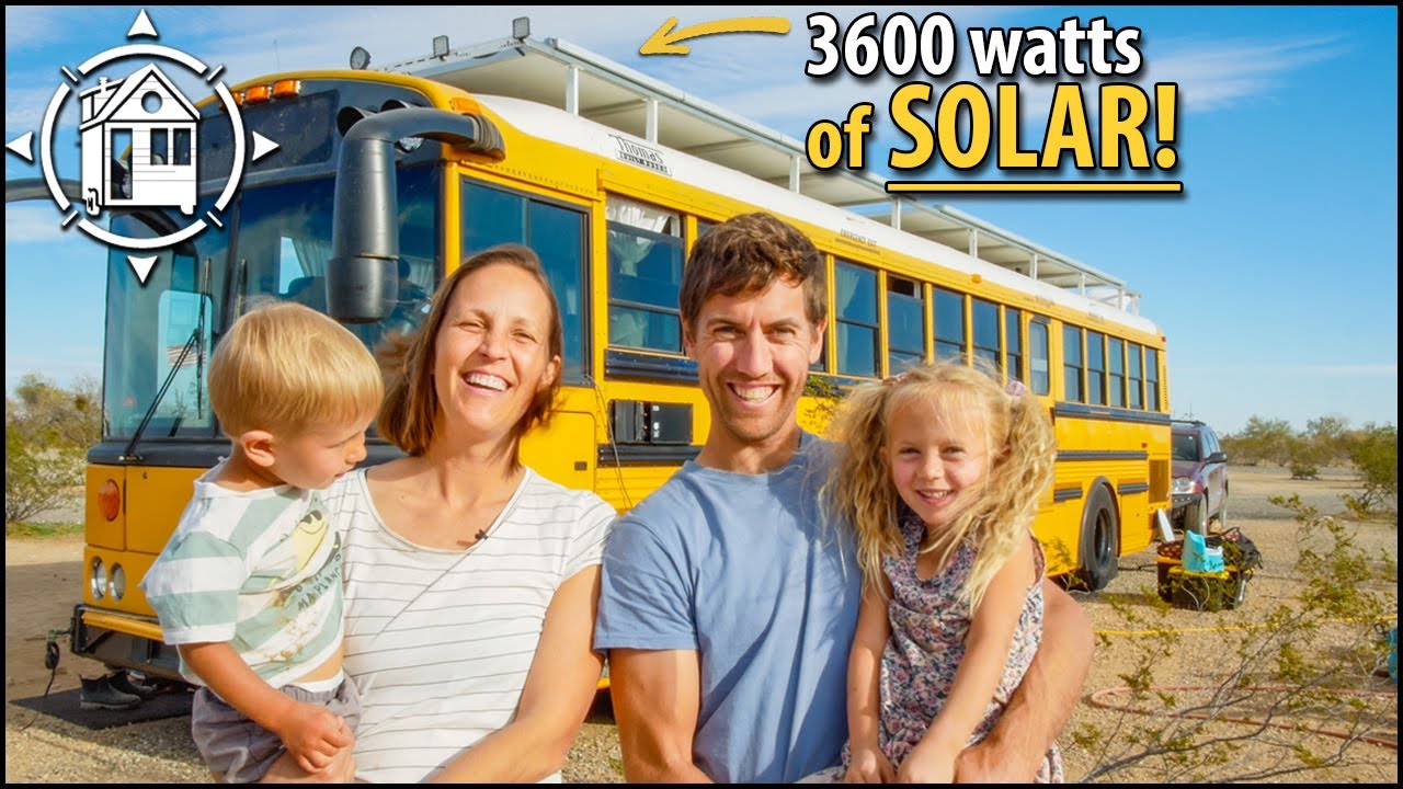 Skoolie family w/ toddlers! Tour their bus turned tiny home