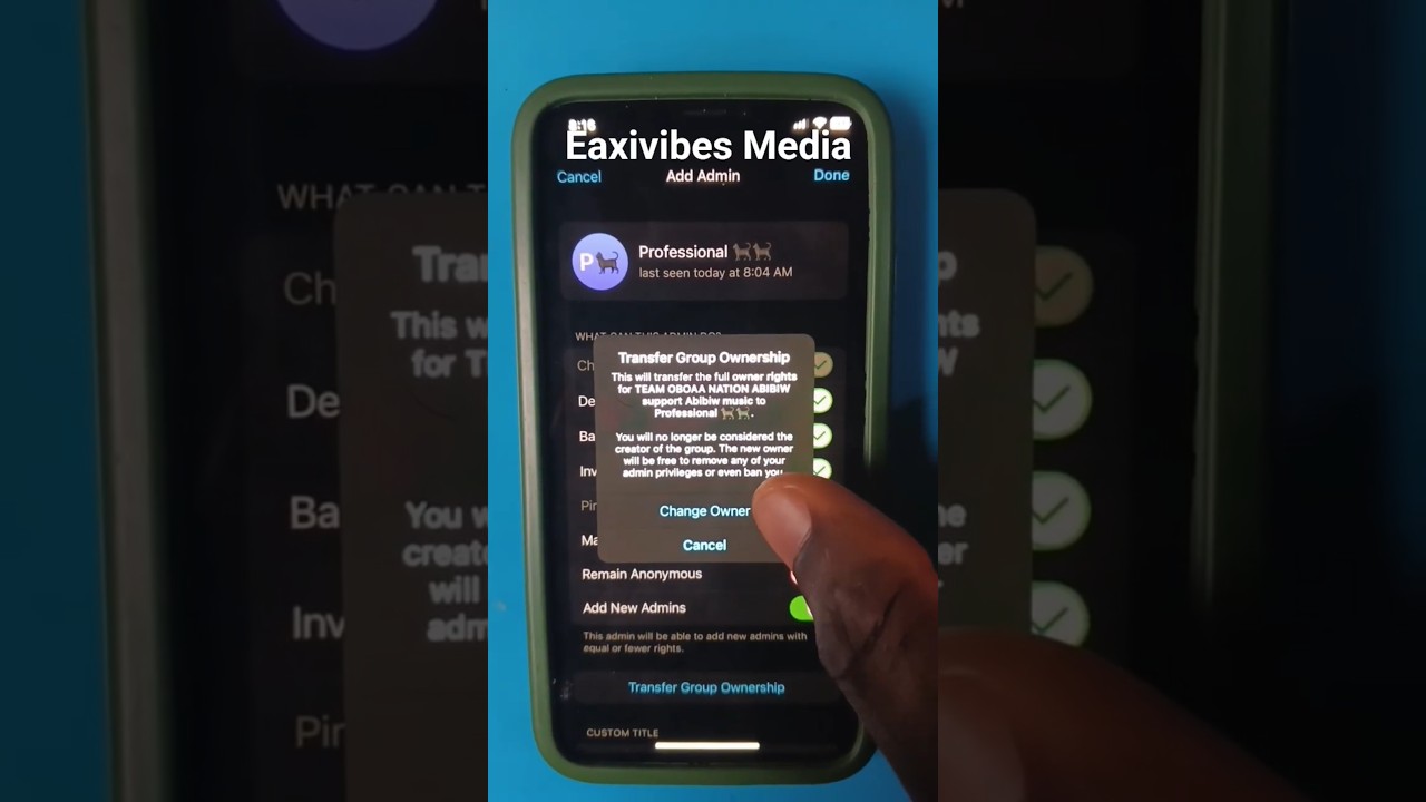 How to Change Group Owner on Telegram 2025?