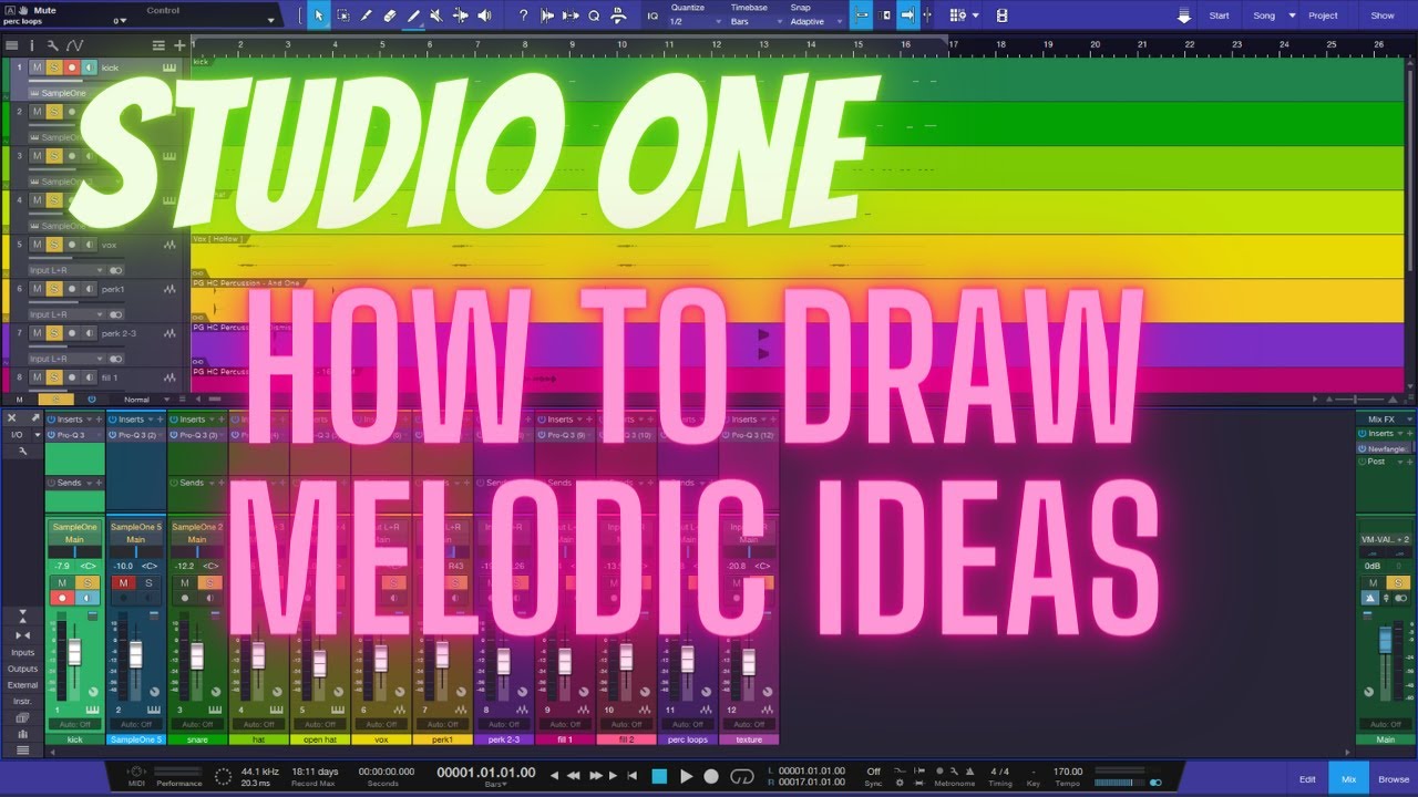 Studio One How to use the Piano Roll to create Melodic Ideas