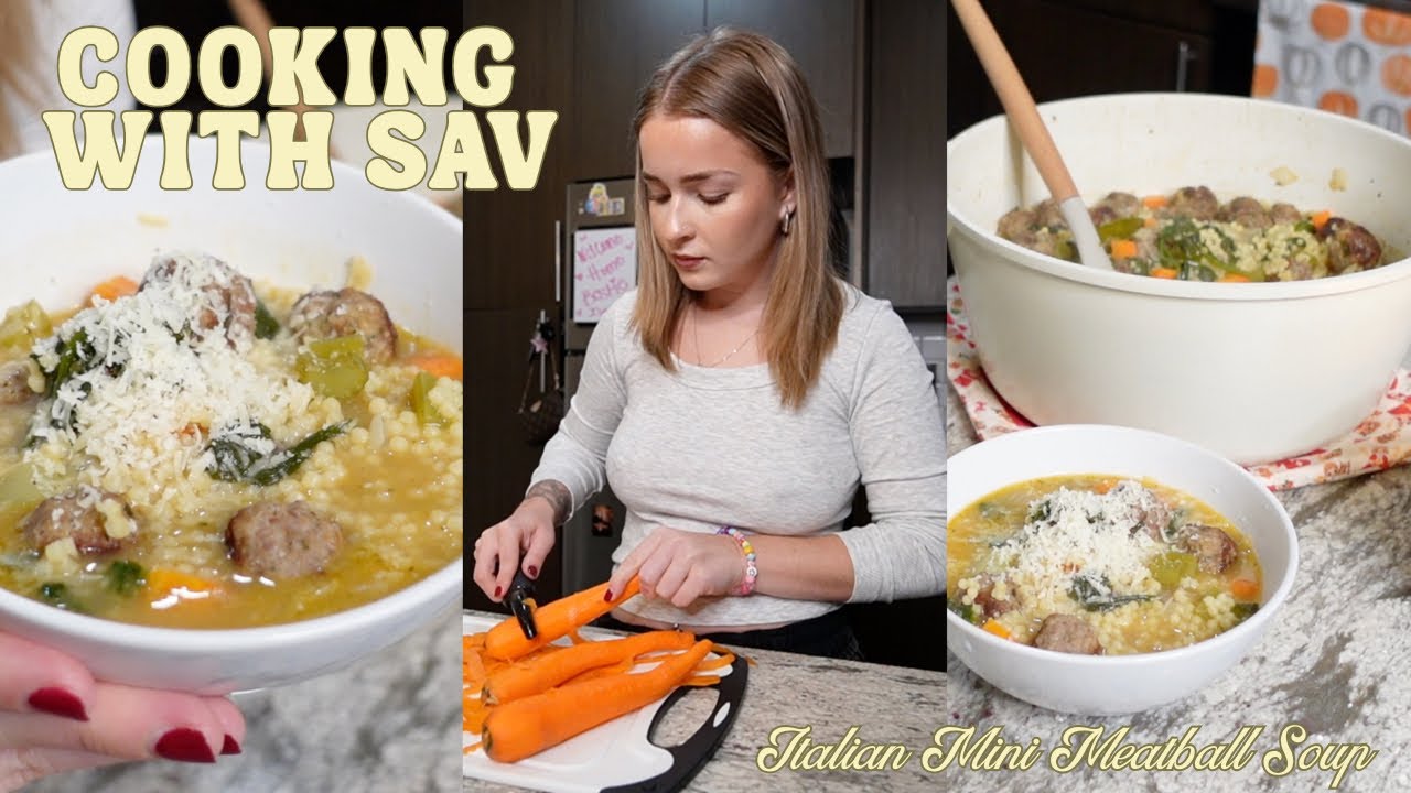 ГОТОВИМ С SAV 👩🏼‍🍳 Итальянский суп с мини-фрикадельками! 🍲