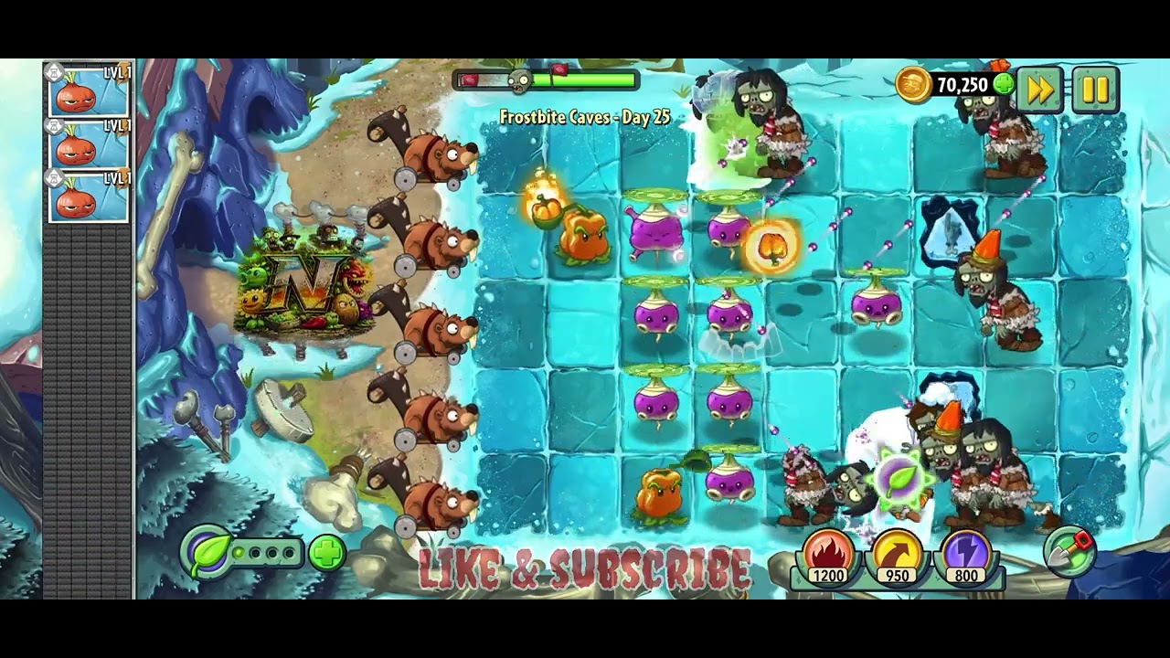 Plants Vs Zombies 2 | Day 25 Frostbite Caves | Get back to the vintage memories of Legendary Games