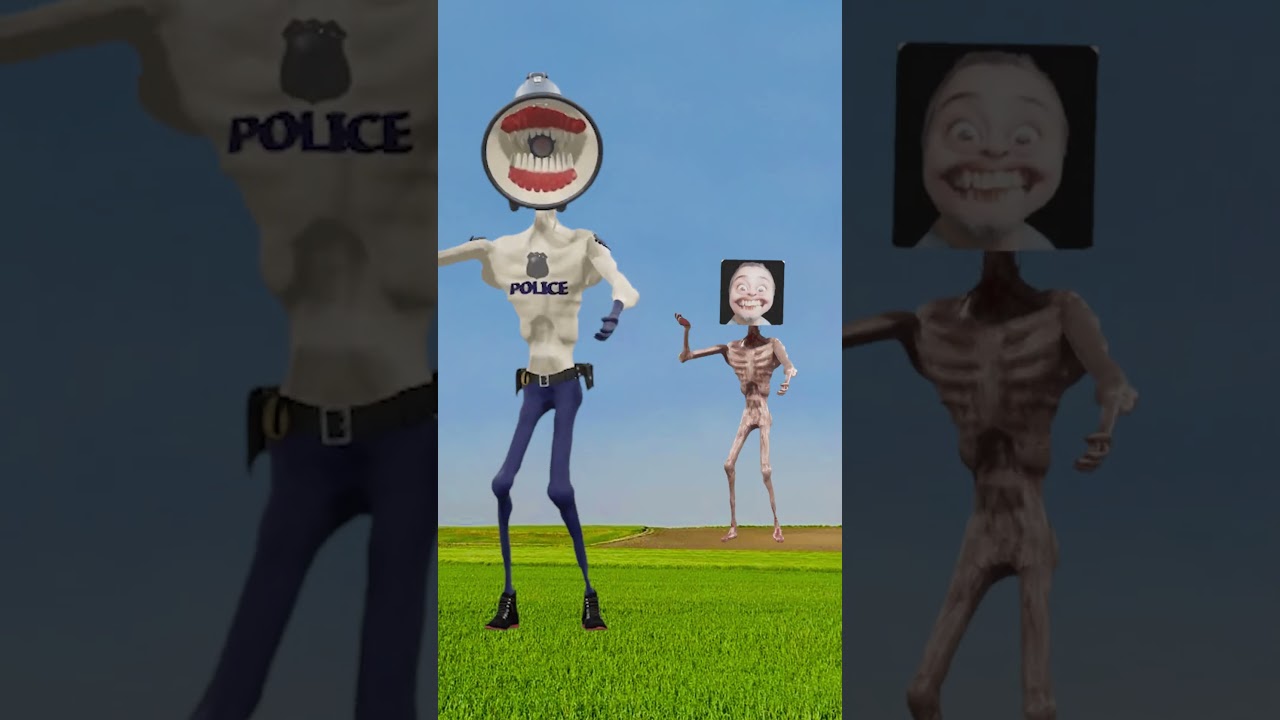 OMG 😱 Siren Head Police VS Me Coffin Dance Battle #shorts