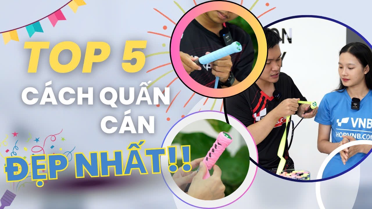 CÁCH QUẤN CÁN vợt cầu lông HÌNH BÔNG HOA??? | TOP 5 CÁCH QUẤN CÁN VỢT CẦU LÔNG ĐẸP NHẤT!!!