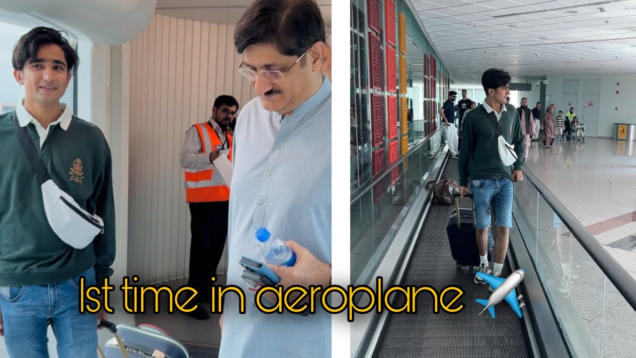 1st time in aeroplane with C M. Sindh Murad ali shah