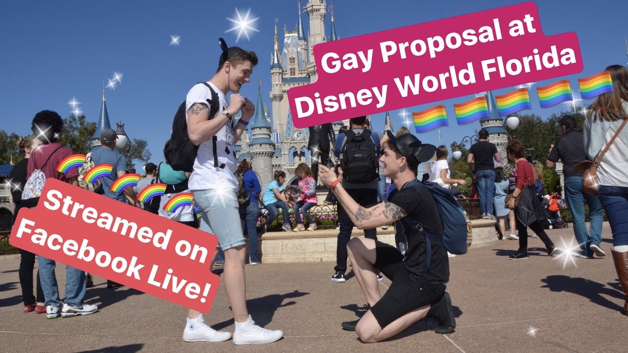 Disney World Gay Proposal streamed on Facebook Live