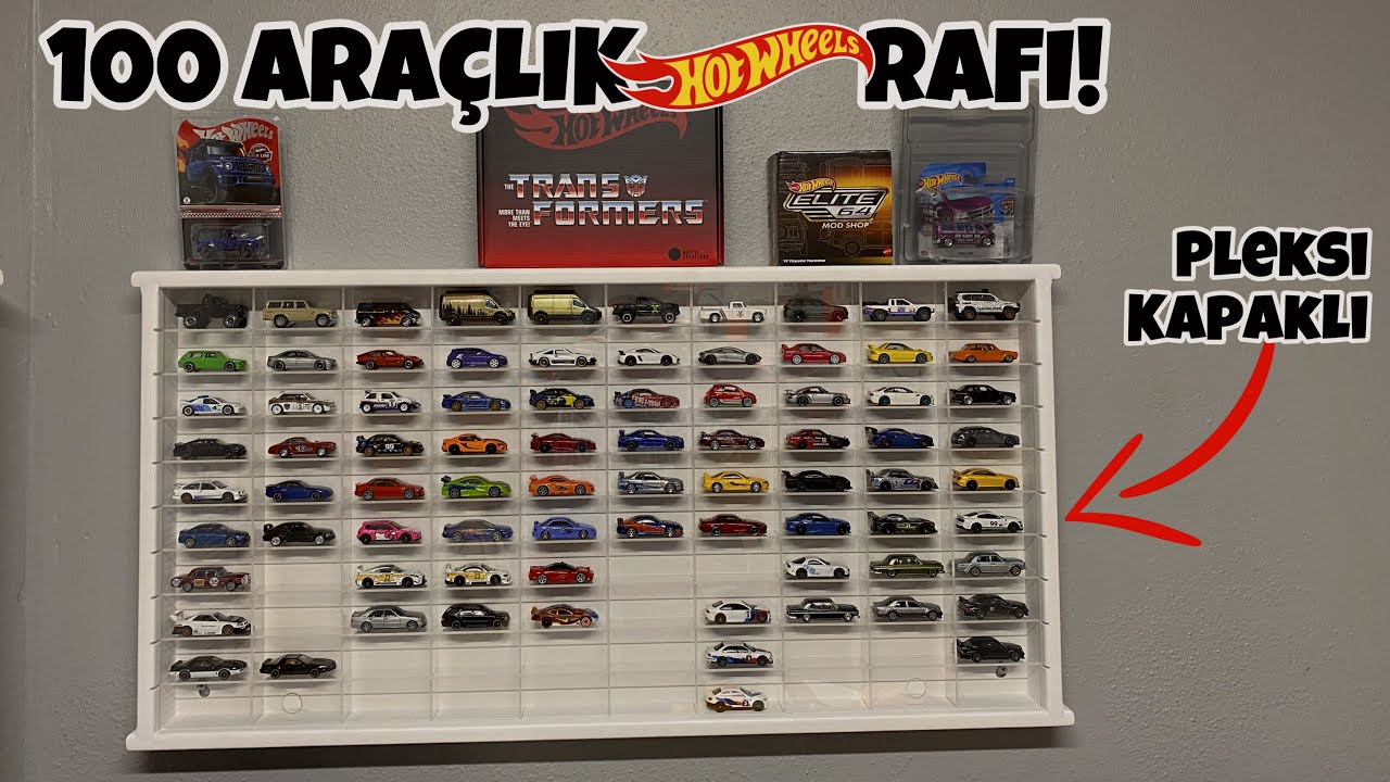 YENİ HOT WHEELS RAFI ALDIM! / 100 Araçlık Pleksi Kapaklı Raf!