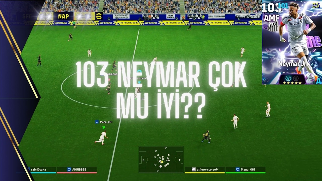 NEYMARLA 40 METREDEN FRİKİK GOL MÜ DİREK Mİ?? E FOOTBALL OYNUYORUZ!