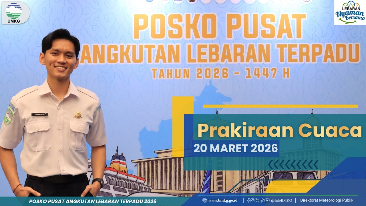 Prakiraan Cuaca Esok Hari, Jumat, 20 Maret 2026