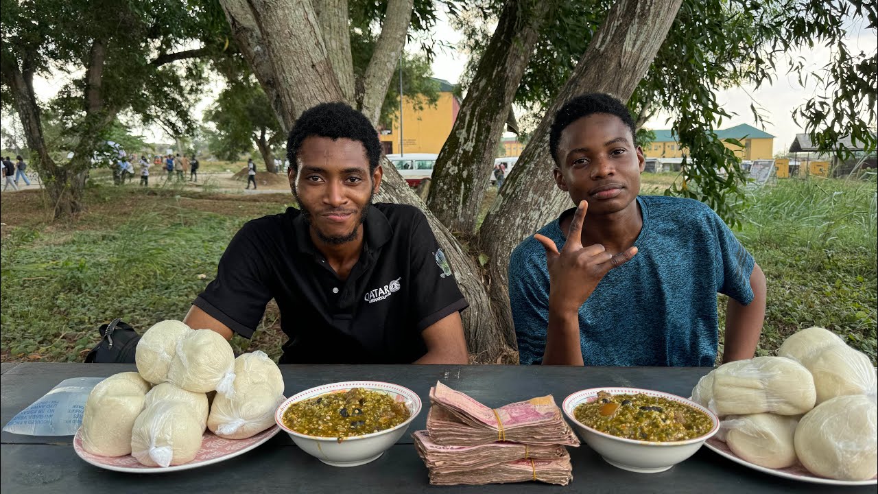 FOOD COMPETITION FIRST PERSON TO FINISH FUFU AND OKRA SOUP WIN N200,000