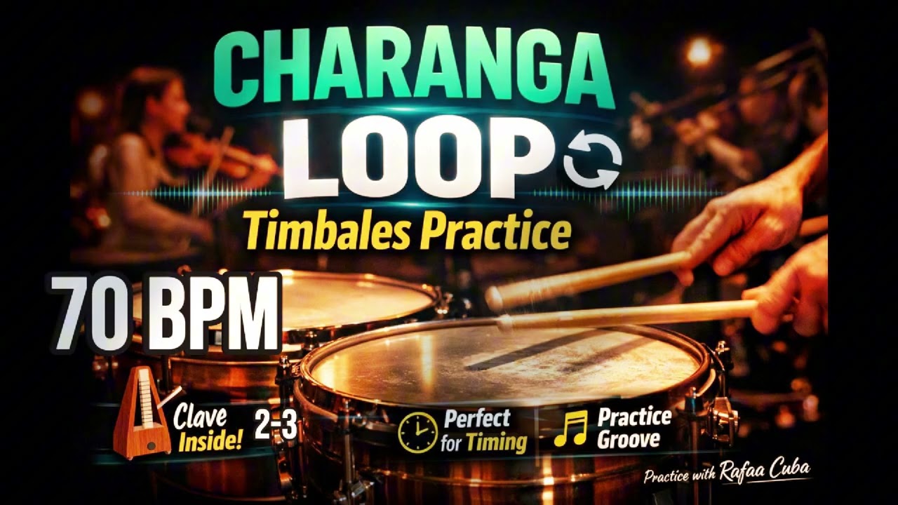 RITMO CHARANGA (PACHANGA) LOOP - PARA PRACTICAR TIMBAL - 70 BPM