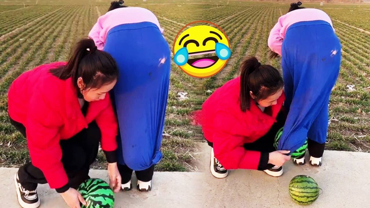 农村搞笑整蛊！西瓜怎么变成西瓜球了，这是怎么回事？#搞笑