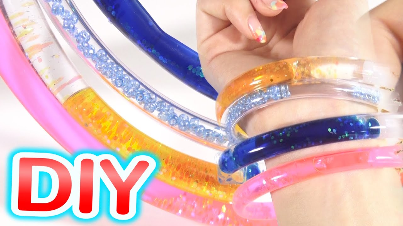 手作りアクセ！ウォーターチューブアクセサリー作ってみた【簡単DIY】How to make water tube bracelet