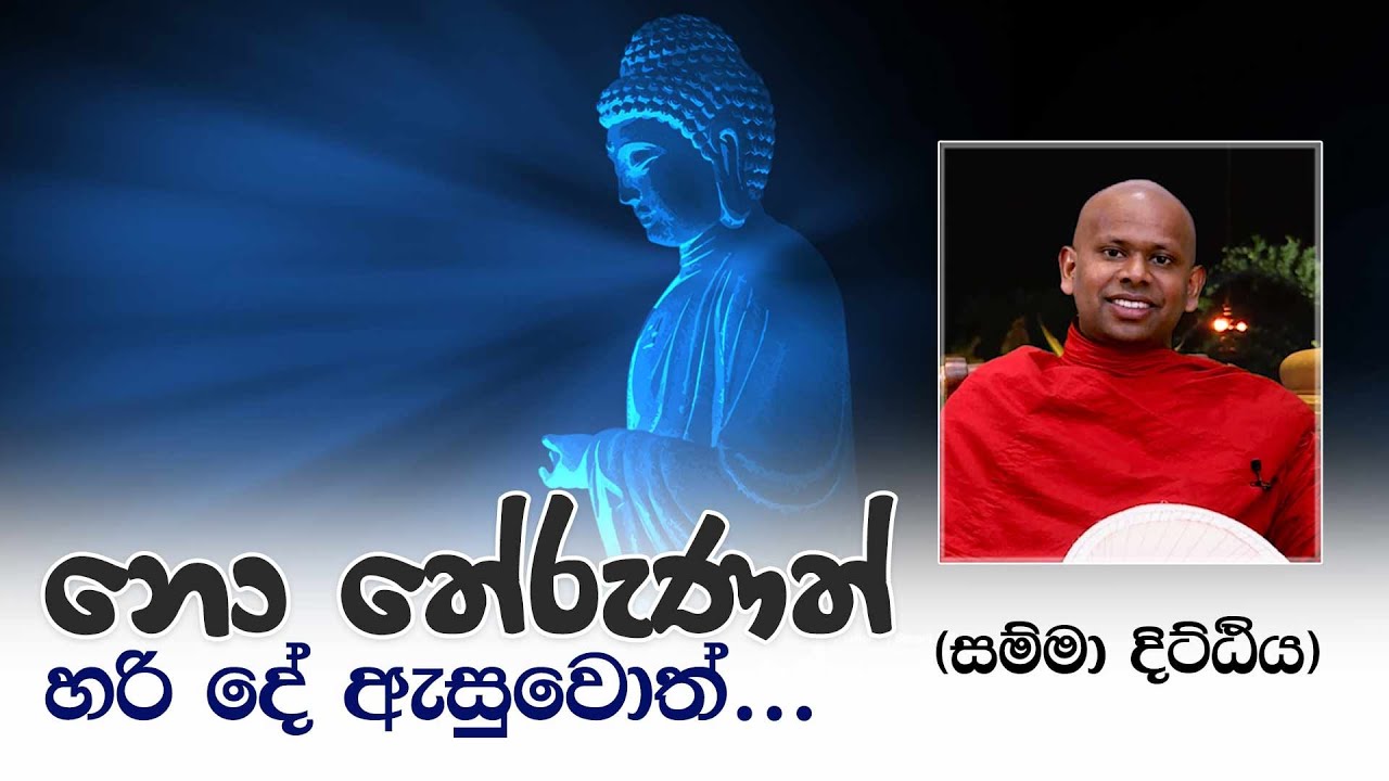 නො තේරුණත් හරි දේ ඇසුවොත් (සම්මා දිට්ඨිය)